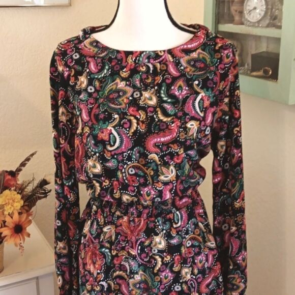 Croft & Barrow Paisley Fun Dress - Picture 2 of 11